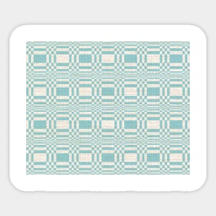 Modern Slate Blue Finnish Jute Pattern - Contemporary Design with Fibre Texture Sticker